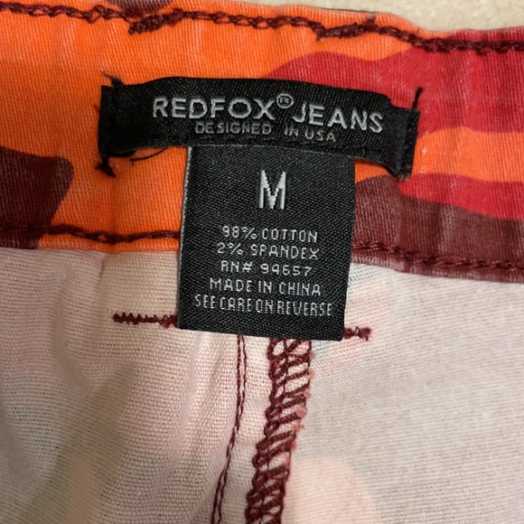 Orange camo baggy jeans. REDFOX JEANS size medium - Picture 2 of 4